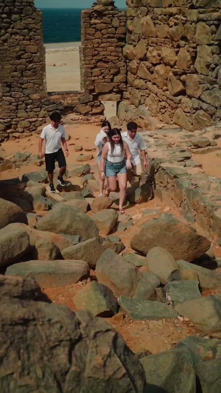 Visitors at the Bushiribana Ruins